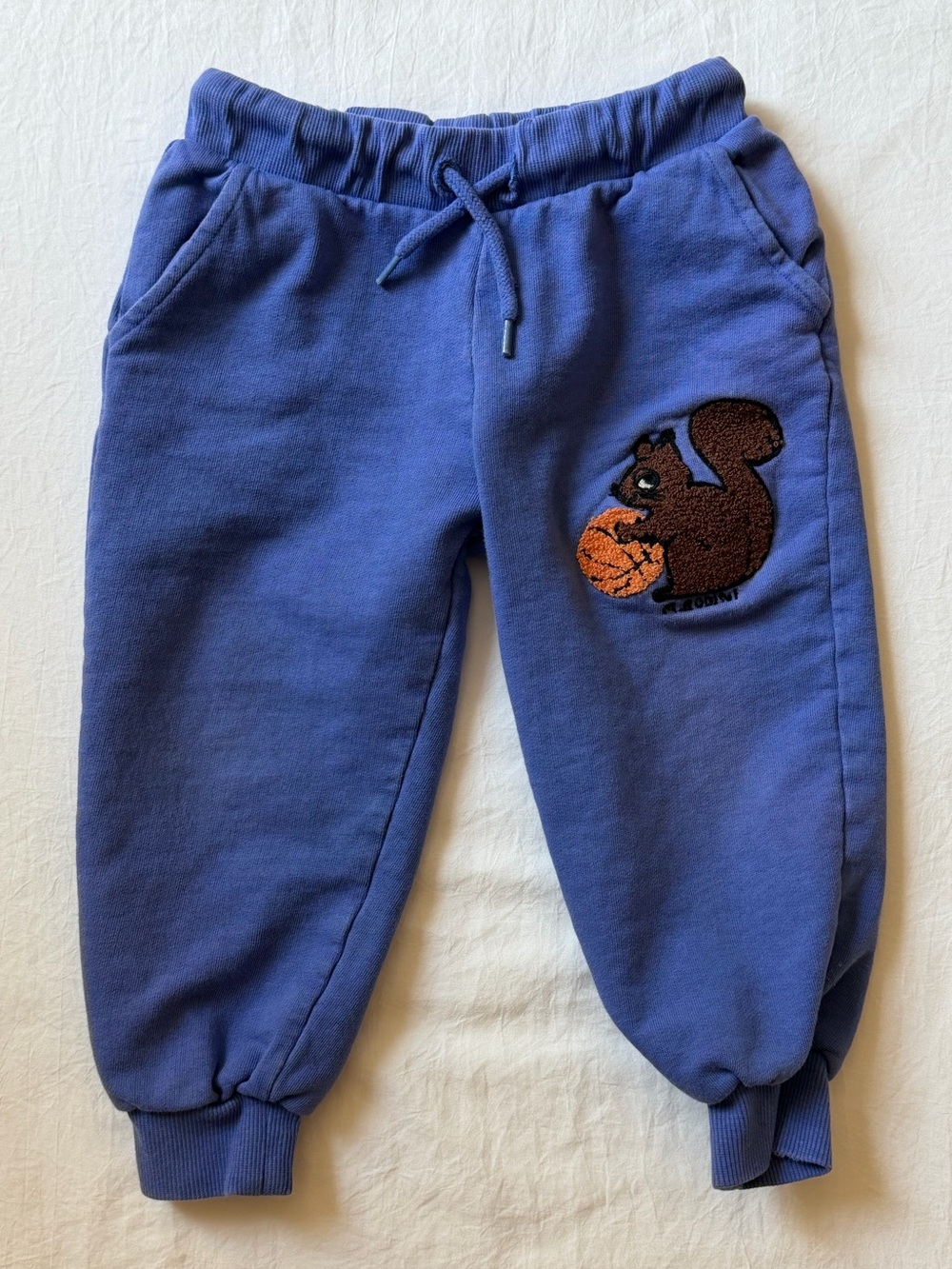 Mini Rodini Squirrel Basketball Sweatpants Blue Kids 2-3Y